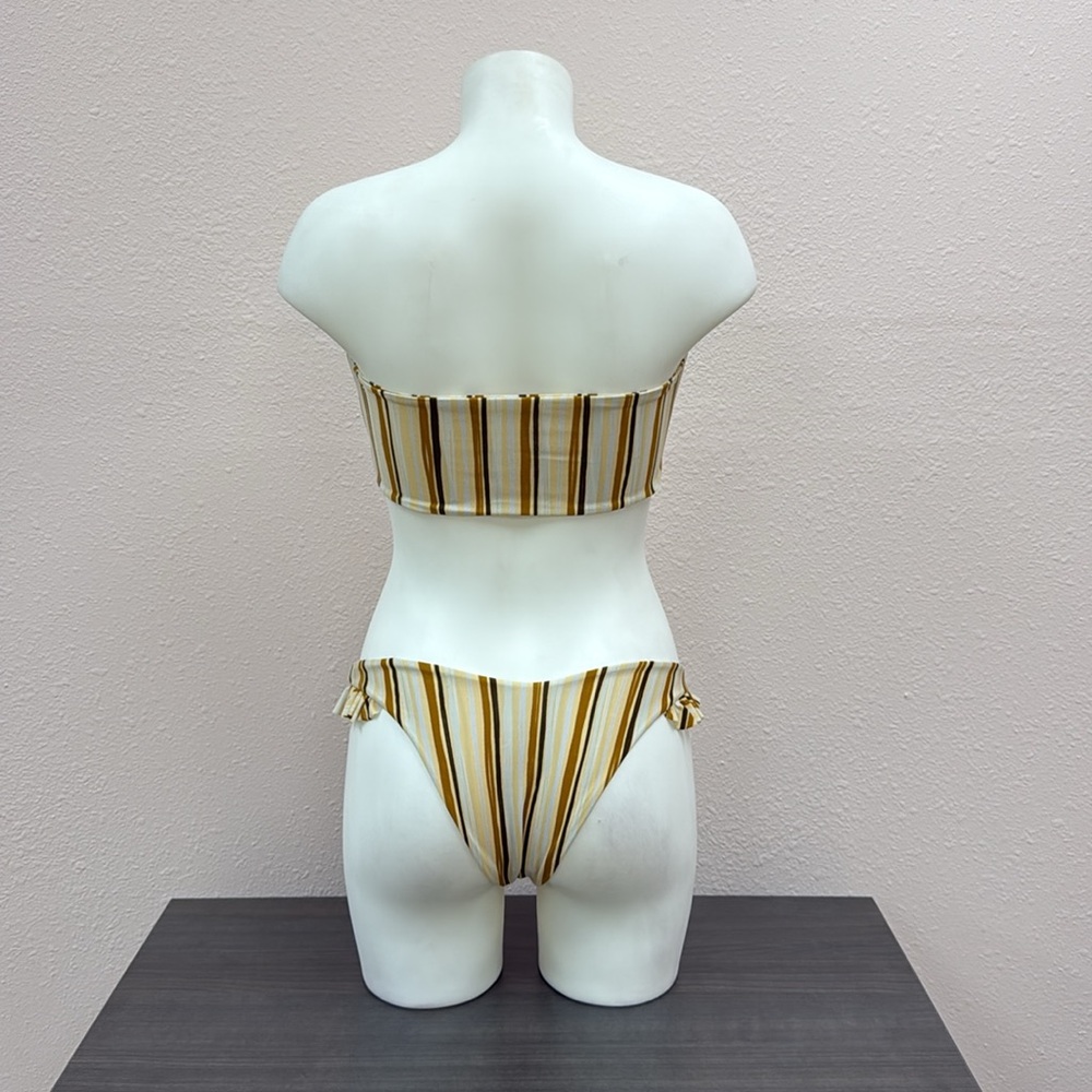 Gillia Striped Bikini in Brown and Cream - Picture 4 of 5